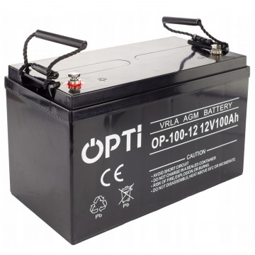 Akumulator AGM do zasilacza UPS 12V 100Ah bezobsługowy (śruba M8) VOLT OPTI