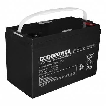 Akumulator AGM do zasilacza UPS 12V 100Ah EPS bezobsługowy (śruba M6) EUROPOWER