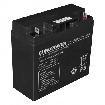 Akumulator AGM do zasilacza UPS 12V 17Ah EP bezobsługowy (śruba M5) EUROPOWER