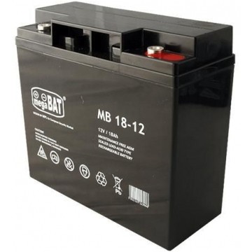 Akumulator AGM do zasilacza UPS 12V 18Ah bezobsługowy (śruba M5) megaBAT