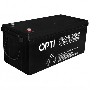 Akumulator AGM do zasilacza UPS 12V 200Ah bezobsługowy (śruba M8) VOLT OPTI