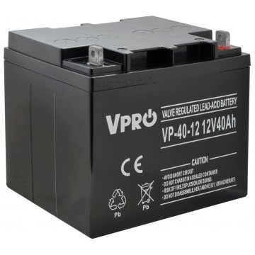Akumulator AGM do zasilacza UPS 12V 40Ah bezobsługowy (śruba M6) VOLT VPRO