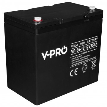 Akumulator AGM do zasilacza UPS 12V 55Ah bezobsługowy (śruba M6) VOLT VPRO