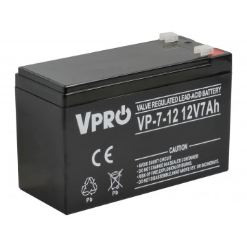 Akumulator AGM do zasilacza UPS 12V 7Ah bezobsługowy (Faston 187) VOLT VPRO