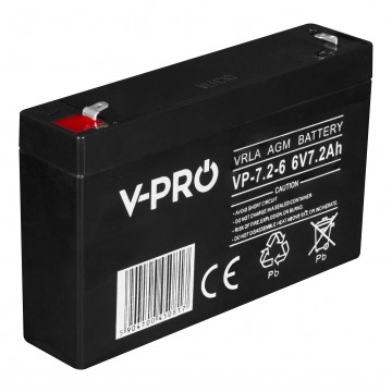Akumulator AGM do zasilacza UPS 6V 7,2Ah bezobsługowy (Faston 187) VOLT VPRO