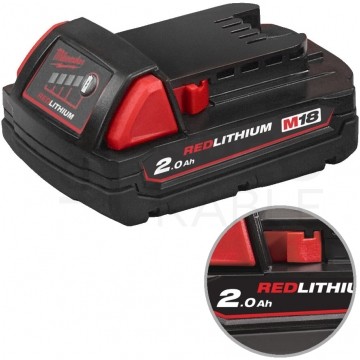 Akumulator M18 REDLITHIUM 18V, Li-Ion o pojemności 2.0Ah MILWAUKEE