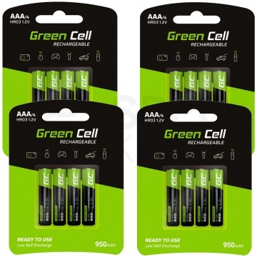 Akumulator Ni-MH R03 AAA 950mAh 1,2V (Ready 2 Use) Green Cell 4x BLISTER 4szt.