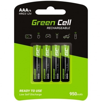 Akumulator Ni-MH R03 AAA 950mAh 1,2V (Ready 2 Use) Green Cell BLISTER 4szt.