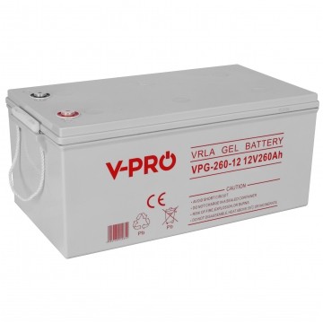 Akumulator żelowy GEL do instalacji PV oraz UPS 12V 260Ah bezobsługowy (śruba M8) VOLT VPRO Premium