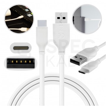 AUDA CableTime Kabel USB 2.0 typ-C / A (wtyk / wtyk) Quick Charge 3.0 3A biały 2m