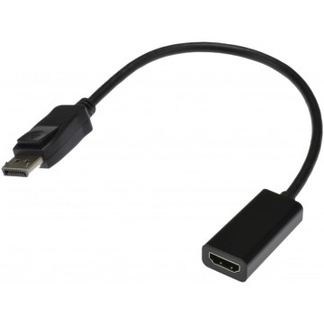 AUDA Optimum Adapter DisplayPort -> HDMI Full HD (wtyk / gniazdo) czarny 23cm