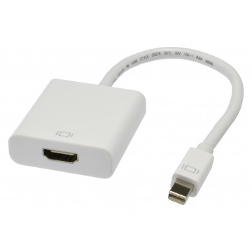AUDA Optimum Adapter mini DisplayPort -> HDMI Full HD (wtyk / gniazdo) biały 23cm