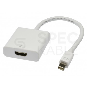 AUDA Optimum Adapter mini DisplayPort -> HDMI Full HD (wtyk / gniazdo) biały 23cm