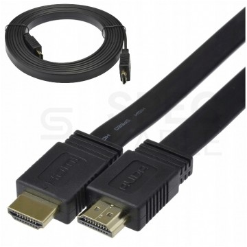 AUDA Optimum Kabel HDMI 1.4 High Speed Full HD 4K@24 płaski 3m