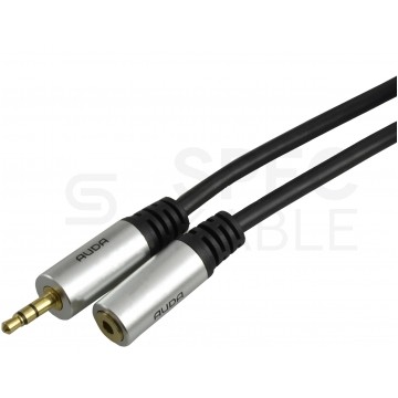 AUDA Optimum Przedłużacz Audio AUX mini Jack 3,5mm Stereo (wtyk / gniazdo) 3m