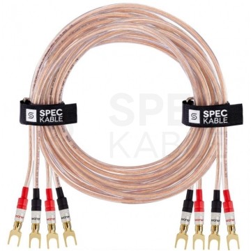 AUDA Premium Bass Komplet 2x Kabel głośnikowy 2x1,5mm2 OFC wtyki widełkowe 3m
