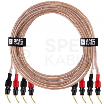 AUDA Premium Bass Komplet 2x Kabel głośnikowy 2x2,5mm2 OFC wtyki szpilkowe 3m