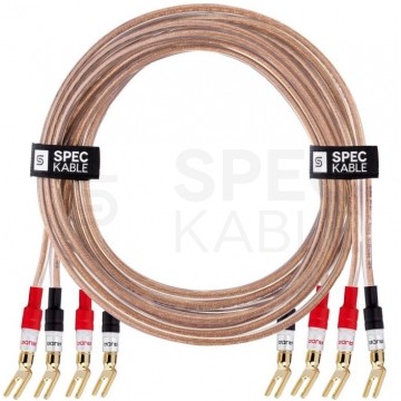 AUDA Premium Bass Komplet 2x Kabel głośnikowy 2x2,5mm2 OFC wtyki widełkowe 3m