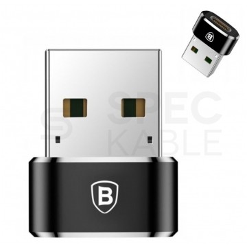 BASEUS Adapter OTG Przejściówka USB 2.0 A / typ-C (wtyk / gniazdo) 3A