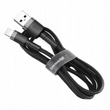 BASEUS Kabel USB 2.0 A / Lightning 8-pin (wtyk / wtyk) czarny 1m