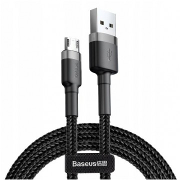 BASEUS Kabel USB 2.0 A / micro-B (wtyk / wtyk dwustronny) Quick Charge 3.0 czarny 0,5m