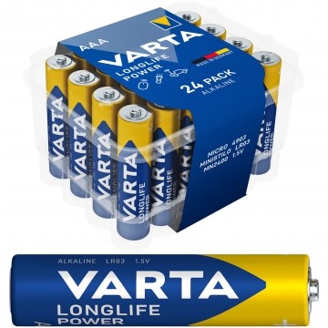 Bateria alkaliczna LR03 AAA 1,5V VARTA Longlife Power BLISTER 24szt.
