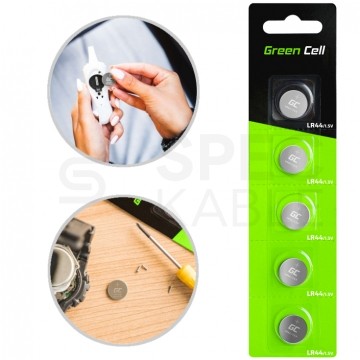 Bateria alkaliczna pastylka LR44 A76 AG13 1,5V Green Cell BLISTER 5szt.