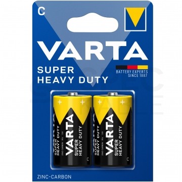 Bateria cynkowo-węglowa R14 C 1,5V VARTA Super Heavy Duty BLISTER 2szt.