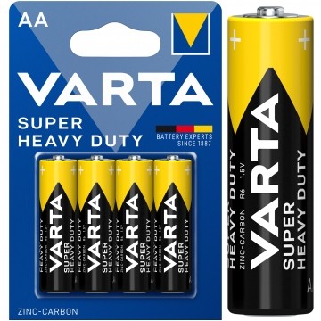 Bateria cynkowo-węglowa R6 AA 1,5V VARTA Super Heavy Duty BLISTER 4szt.