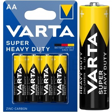 Bateria cynkowo-węglowa R6 AA 1,5V VARTA Super Heavy Duty BLISTER 4szt.