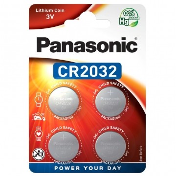 Bateria litowa pastylka CR2032 3V Panasonic BLISTER 4szt.