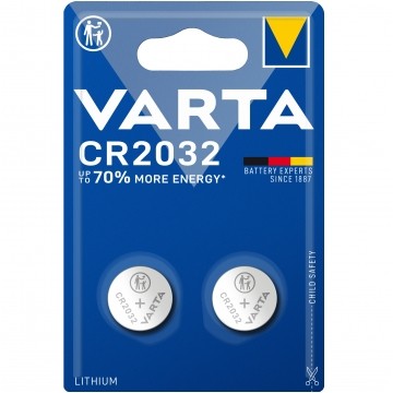 Bateria litowa pastylka CR2032 3V VARTA Lithium BLISTER 2szt.