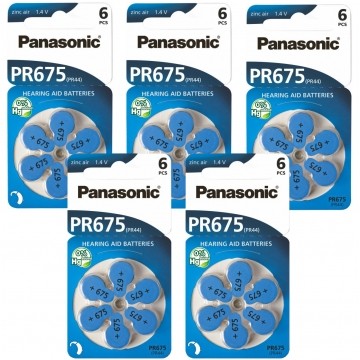Bateria PR-44 / PR-675 / 675 do aparatów słuchowych Panasonic BLISTER 30szt.