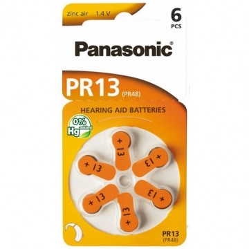 Bateria PR-48 / PR-13 / 13 do aparatów słuchowych Panasonic BLISTER 6szt.
