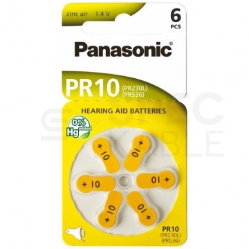 Bateria PR-70 / PR-10 / 10 do aparatów słuchowych Panasonic BLISTER 6szt.