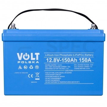 Bezobsługowy akumulator litowo-żelazowo-fosforanowy LiFePO4 12,8V 150Ah 150A + BMS VOLT
