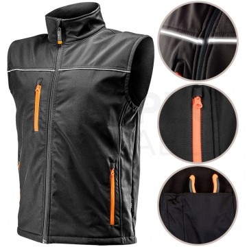 Bezrękawnik, kamizelka robocza ocieplana SOFTSHELL rozmiar S/48 NEO 81-532-S