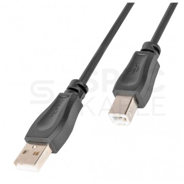 DIGITUS Kabel drukarkowy USB 2.0 A / B (wtyk / wtyk) czarny 1,8m