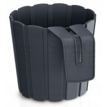 Doniczka balkonowa Boardee Hook, donica antracytowa 1,4L z uchwytami 212x144x130mm Prosperplast