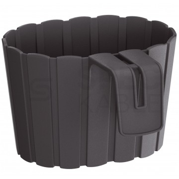 Doniczka balkonowa Boardee Hook, donica antracytowa 2,2L z uchwytami 212x194x130mm Prosperplast