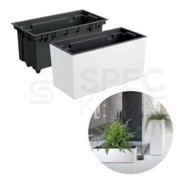 Doniczka Urbi Case, donica biała z wkładem 12L 395x185x195mm Prosperplast