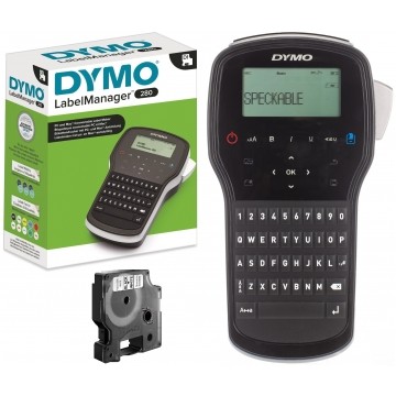 Drukarka etykiet DYMO LabelManager 280 dla biura, domu, instalatora (LM 280) [S0968920] + taśma DYMO D1 12mm