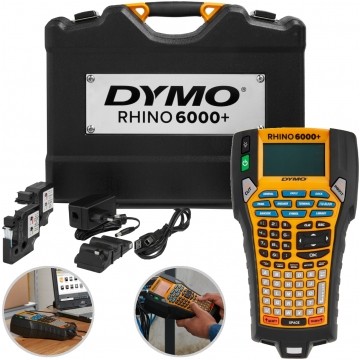 Drukarka etykiet DYMO Rhino 6000+ dla elektryka, instalatora, przemysłu [2122966] w zestawie z walizką + 2 taśmy DYMO IND