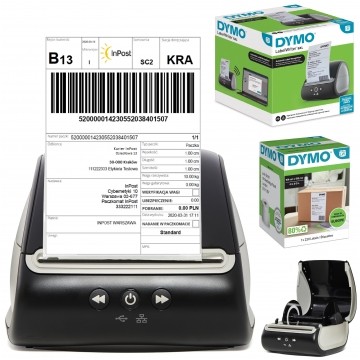 Drukarka termiczna do etykiet kurierskich DYMO LabelWriter 5XL dla biura, sklepu, magazynu (LW 5XL) [2112725] + 220 etykiet kurierskich LW
