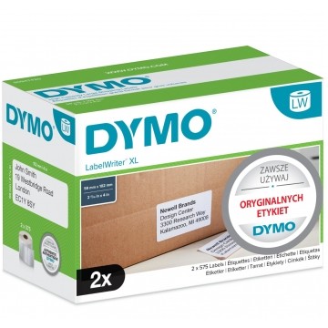 Etykiety adresowe DYMO LW 102x59mm białe papierowe [S0947420] ORYGINALNE 2 rolki x 575szt.