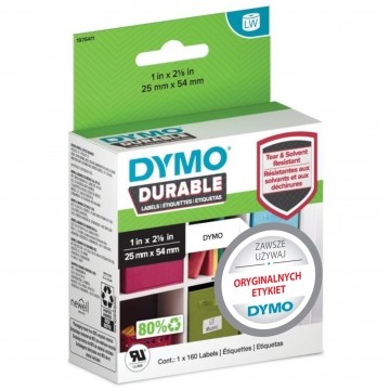 Etykiety odporne DYMO LW Durable 25x54mm białe polipropylenowe [2112283] ORYGINALNE 1 rolka x 160szt.