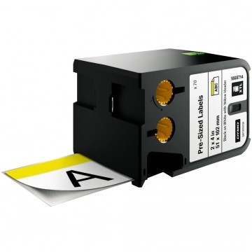 Etykiety wymiarowe DYMO XTL 51x102mm czarne na białym / nagłówek żółty [1868714] ORYGINALNE 70szt