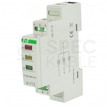 F&F Lampka modułowa sygnalizacyjna (kontrolna) LED 3-kolorowa 3-fazowa 230/400V AC/DC