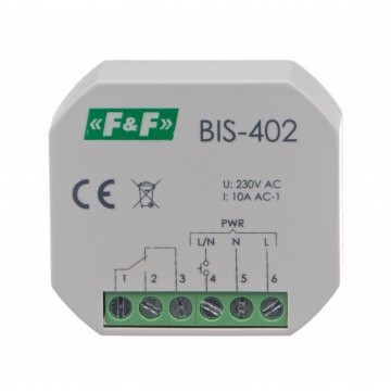 F&F Przekaźnik bistabilny podtynkowy BIS-402 10A 230V