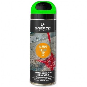 Farba geodezyjna do znakowania zielona 500ml spray SOPPEC Fluo T.P.